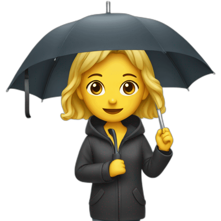 Umbrella girl emoji