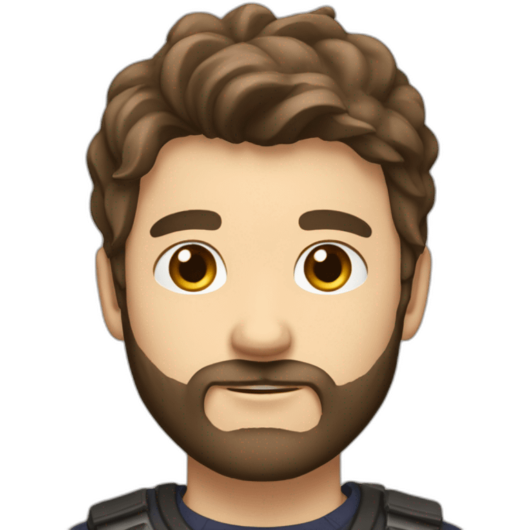 Sebastian Kristiansen with Dark Brown hair and beard emoji