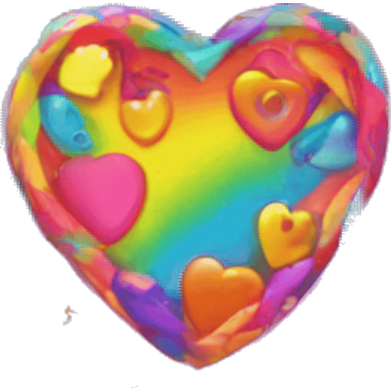 lisa frank heart emoji