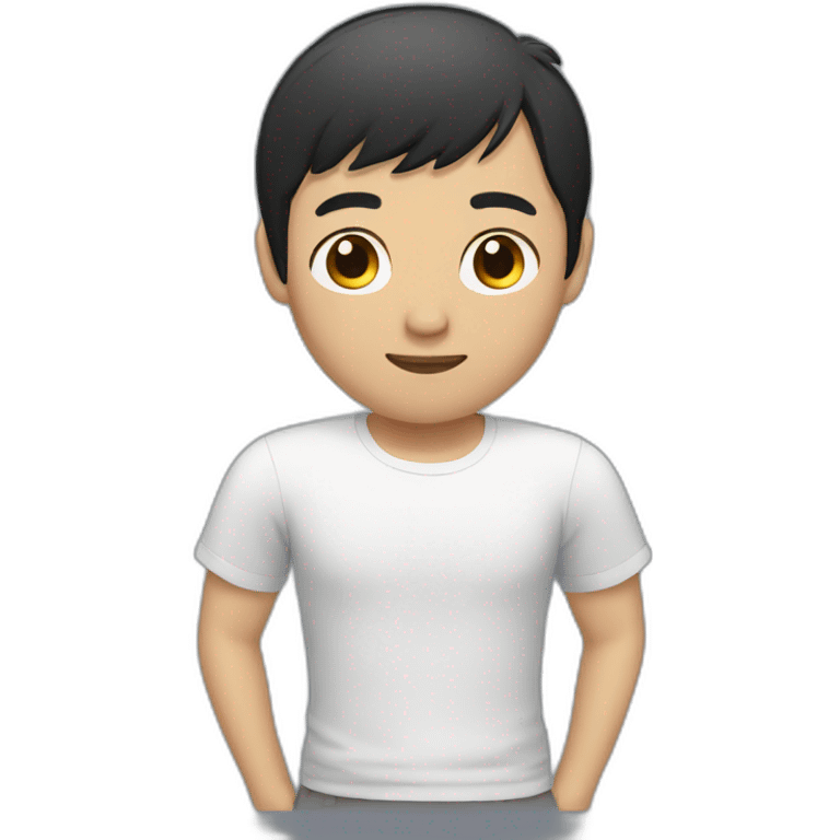 asian male with flow haircut black hair emoji