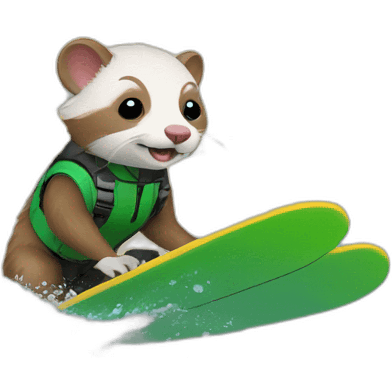 ferret wakeboarding emoji