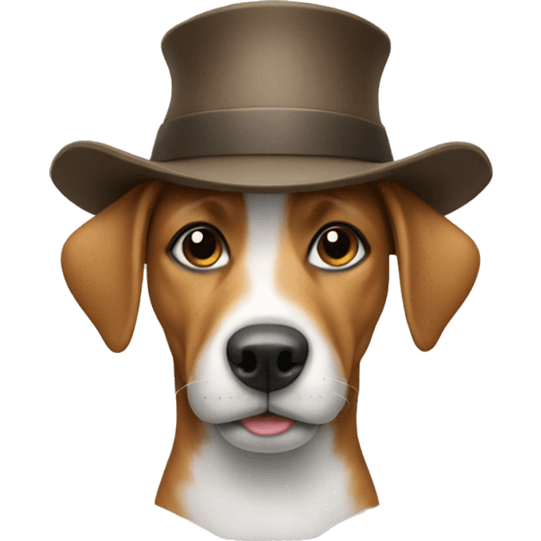 dog with a hat emoji