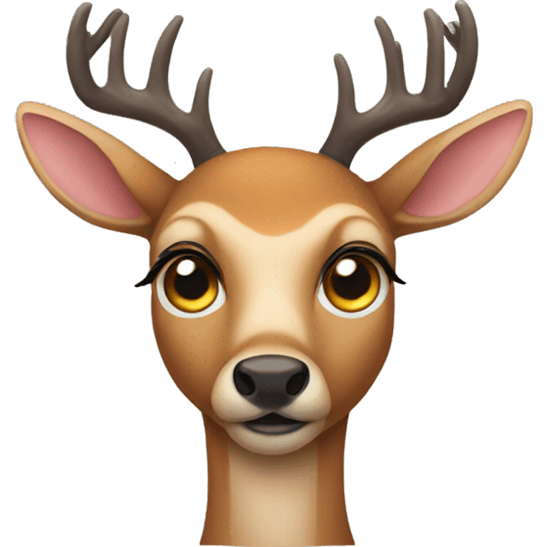 Deer with lashes emoji