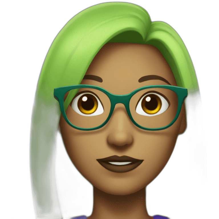 Martian Manhunter girl with glasses emoji