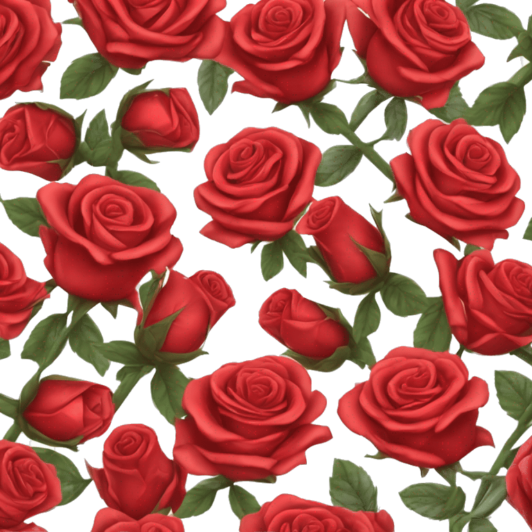 Ramo de rosas rojas emoji