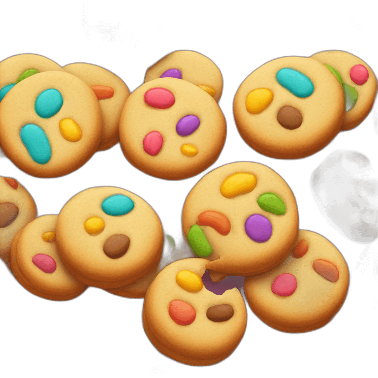 Colorful and animated cookies emoji