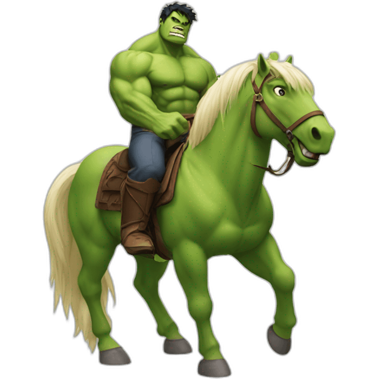 Hulk on a horse emoji