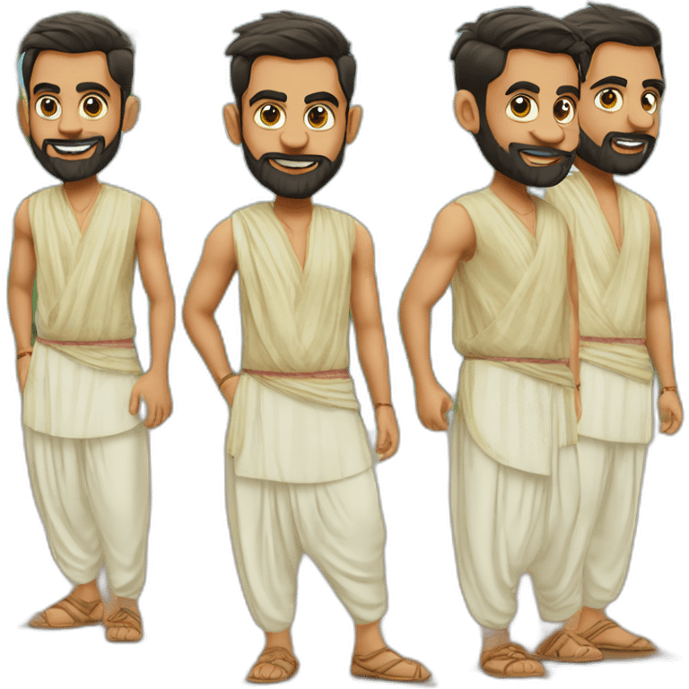 Virat kohli as a South Indian wearing lungi emoji