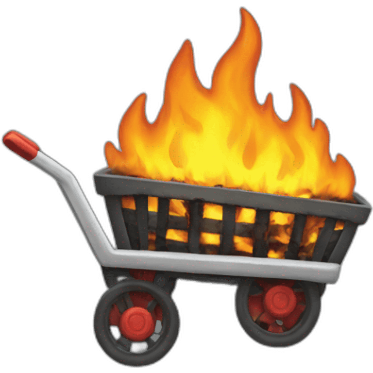 burning cart emoji