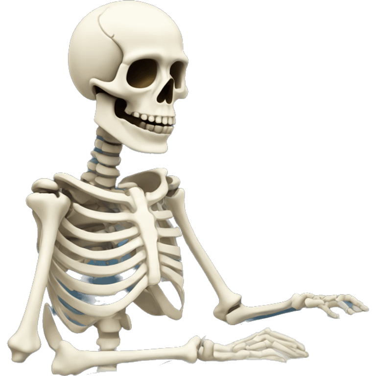 skeleton at computer emoji