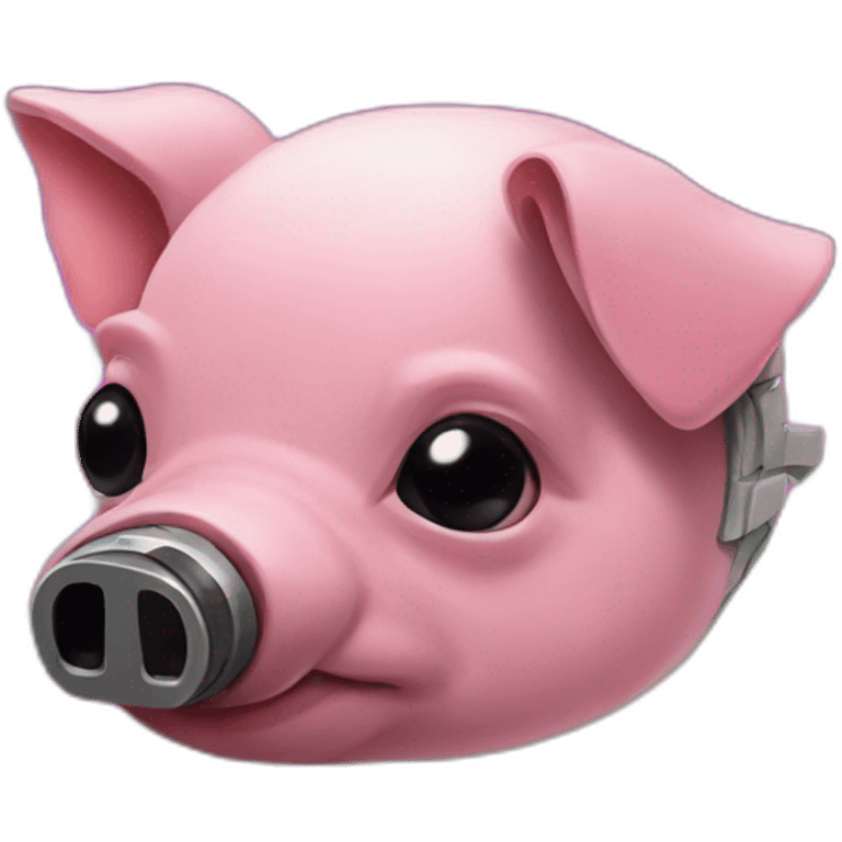 Cyberpunk pig emoji