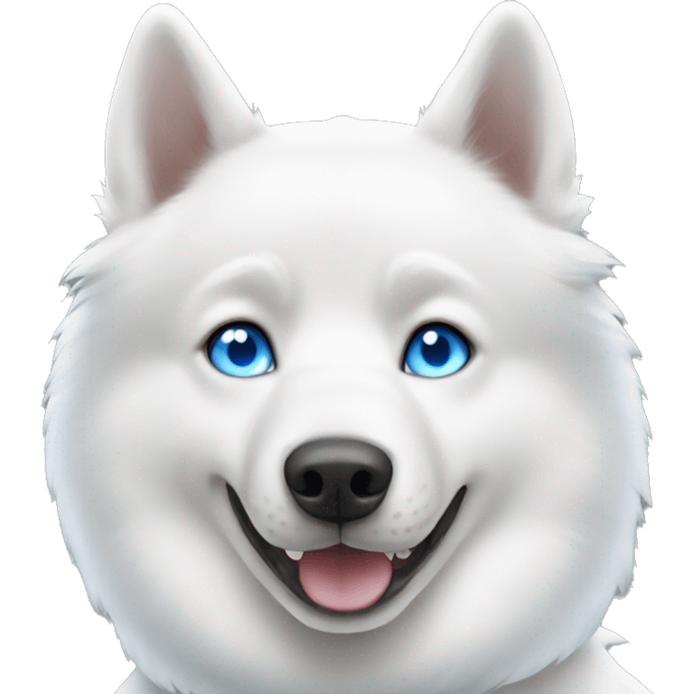 All white husky with blue eyes emoji