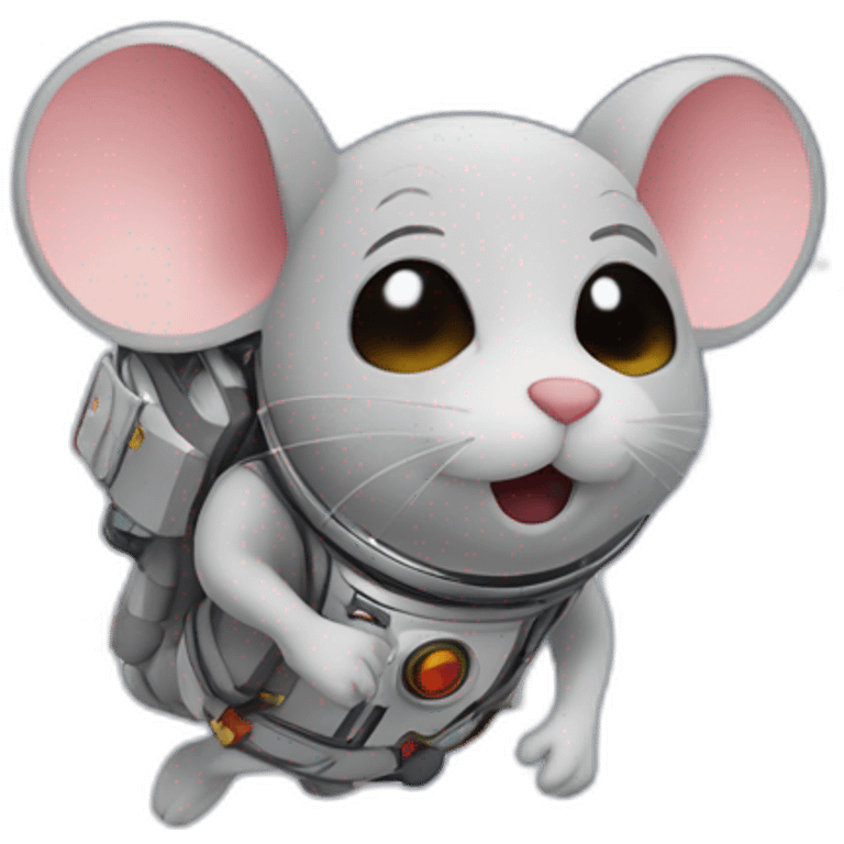 The mouse became an artist and flew into space. emoji