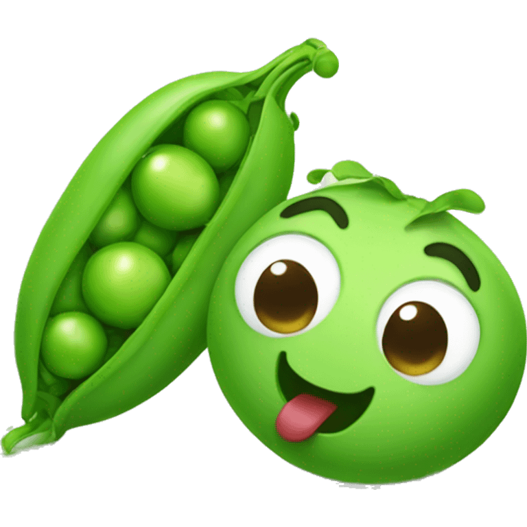 Cute pea and bean emoji