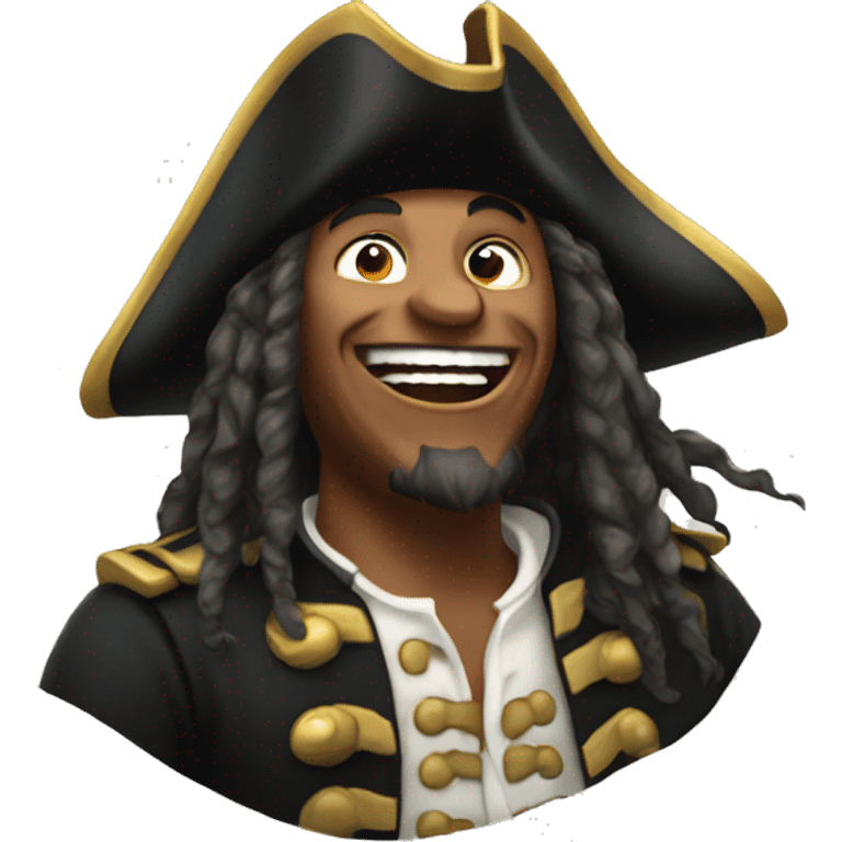 Pirate laughing out loud emoji