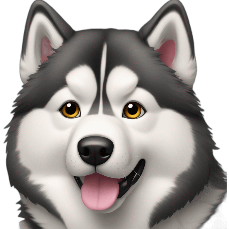 Funny Alaskan malamute emoji