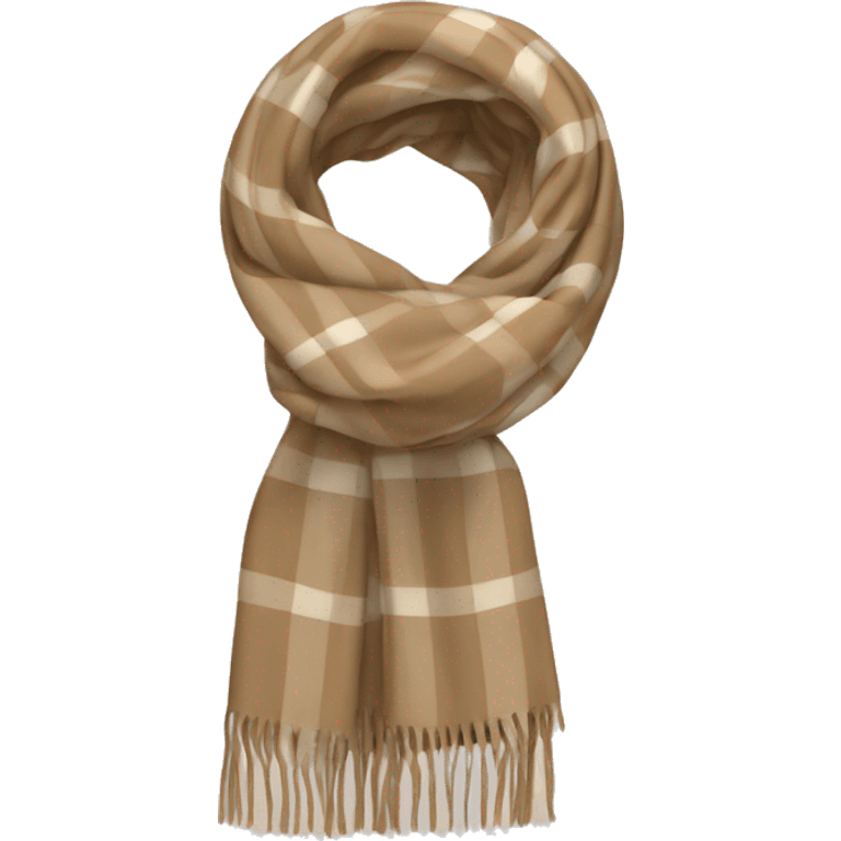 scarf in beige plaid emoji