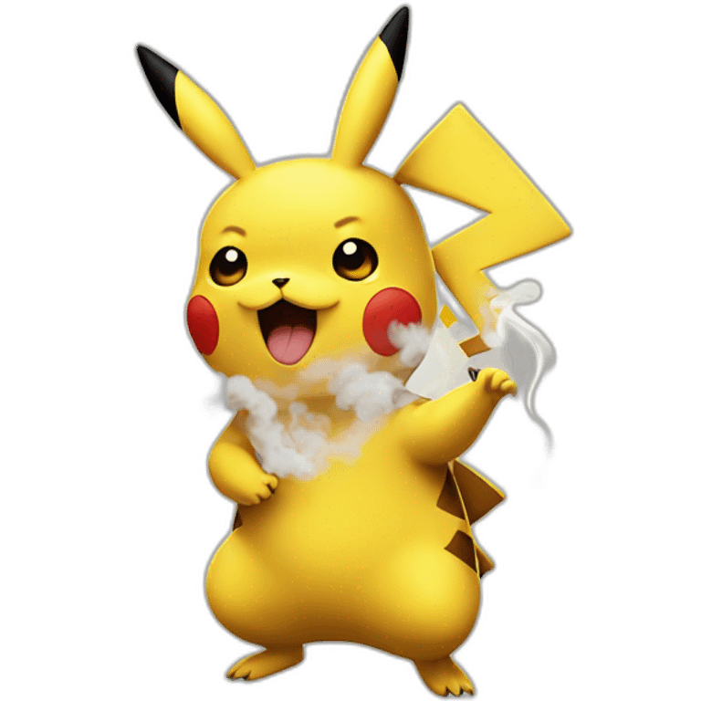 smoking pikachu emoji