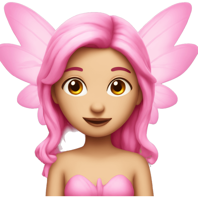 Pink fairy emoji