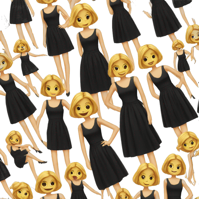 cool black dress on emoji