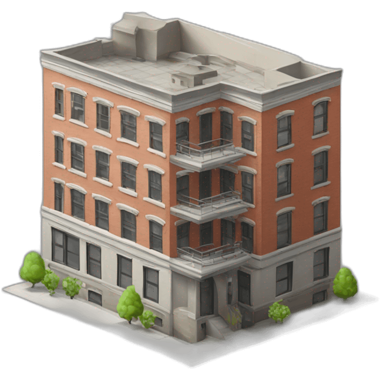 building model isometric new york emoji