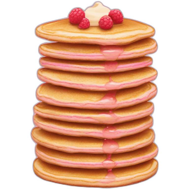 pink background pancake stack me gibson emoji