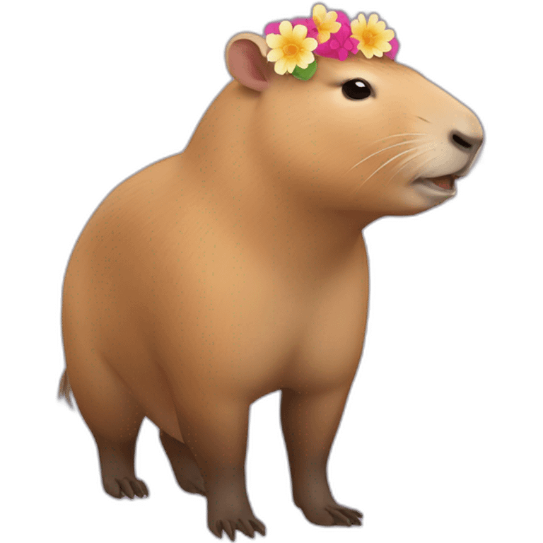 flower capybara emoji