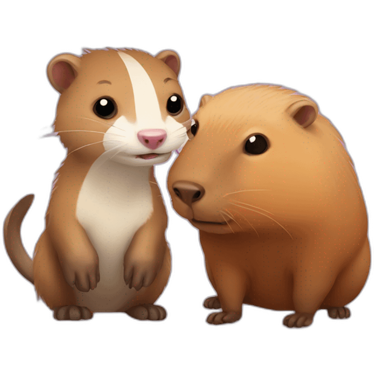 ferret and capybara emoji