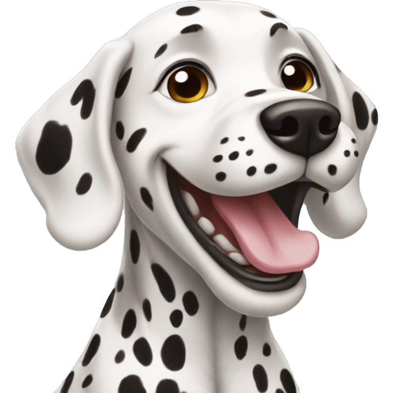 Dalmatian dog laughing emoji  emoji