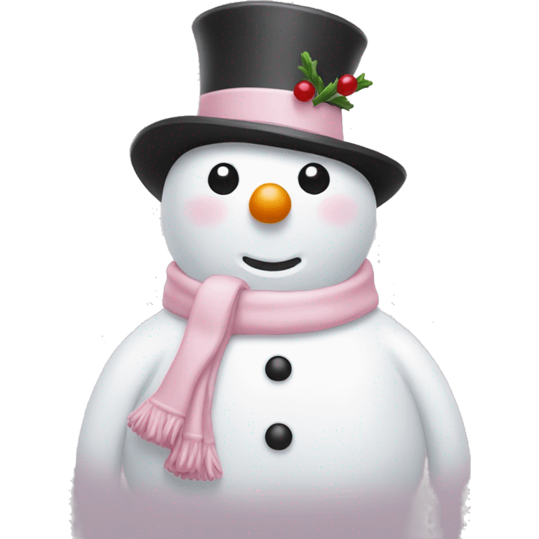 Light pink snowman emoji