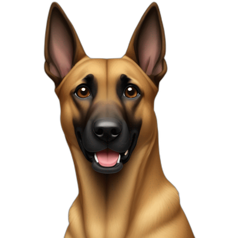 belgian malinois with one floppy ear emoji