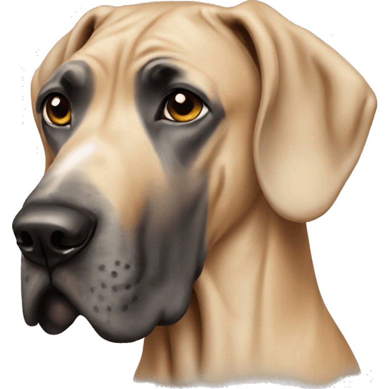 Realistic tan Great Dane emoji