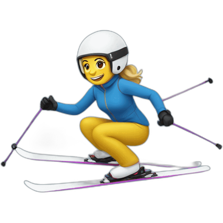 Woman skiing emoji