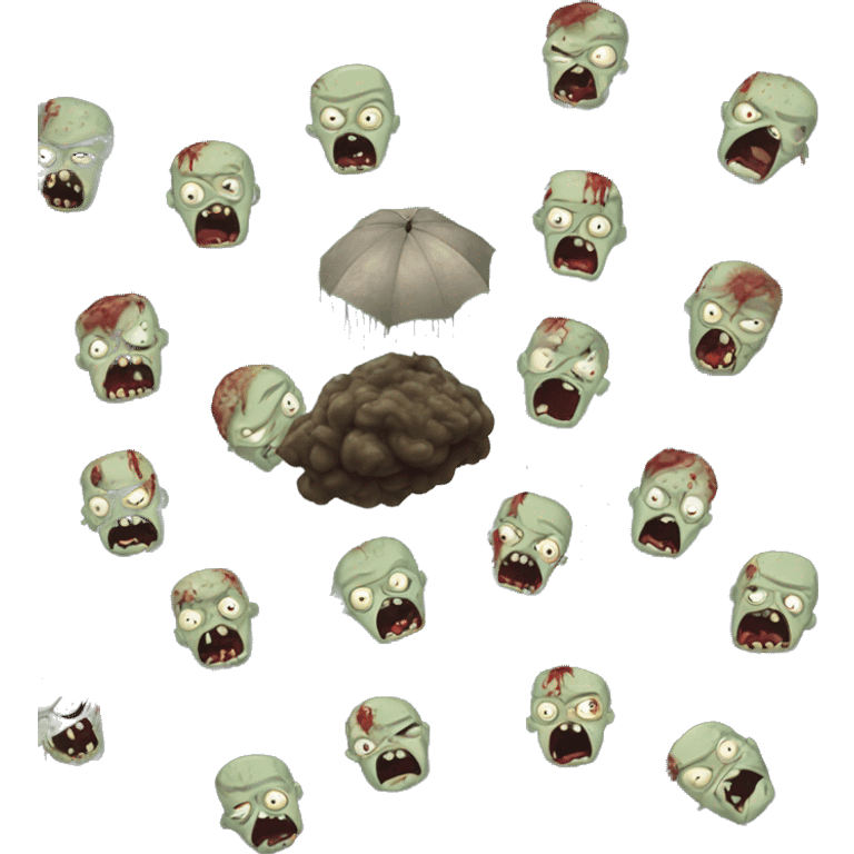 Raining zombies emoji