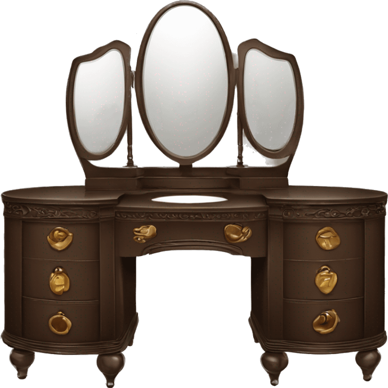 Brown elegant 1920s vintage vanity  emoji