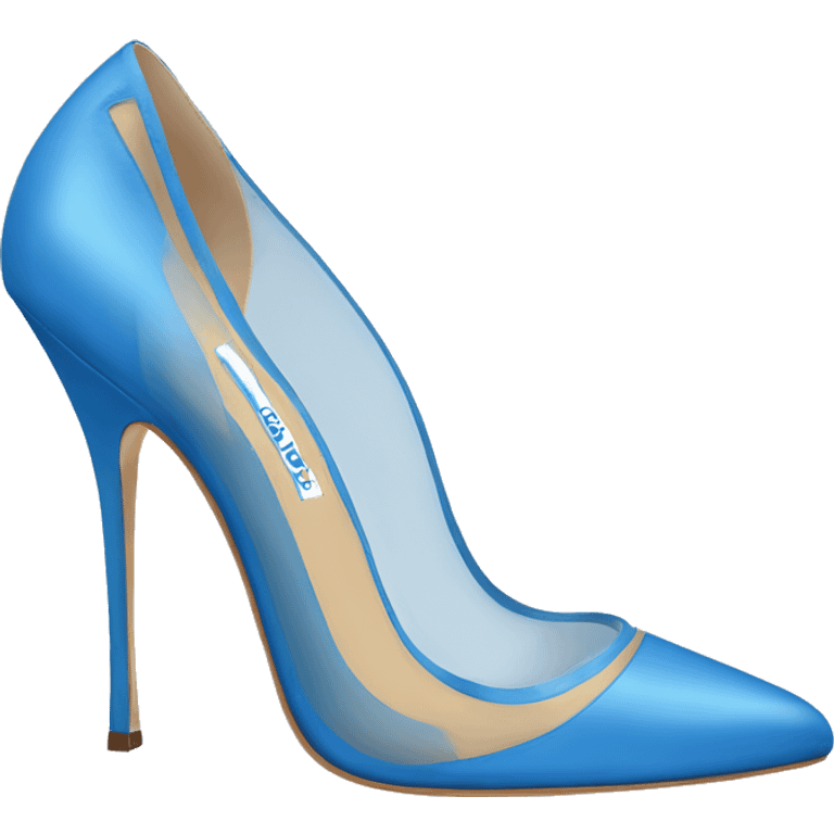 Blue Carrie bradshaw manolo blahnik heel emoji