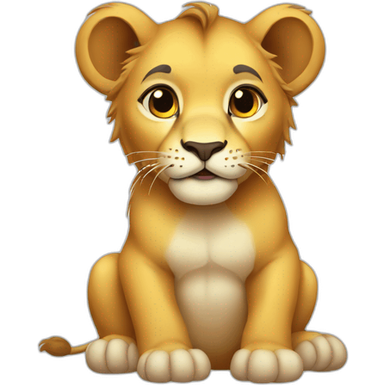 Baby lion emoji