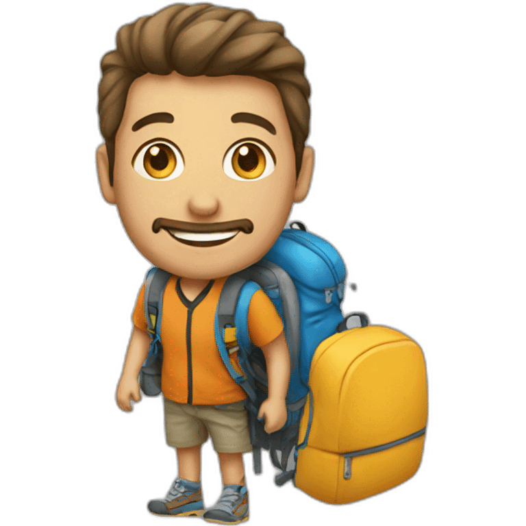 hostel backpacker emoji