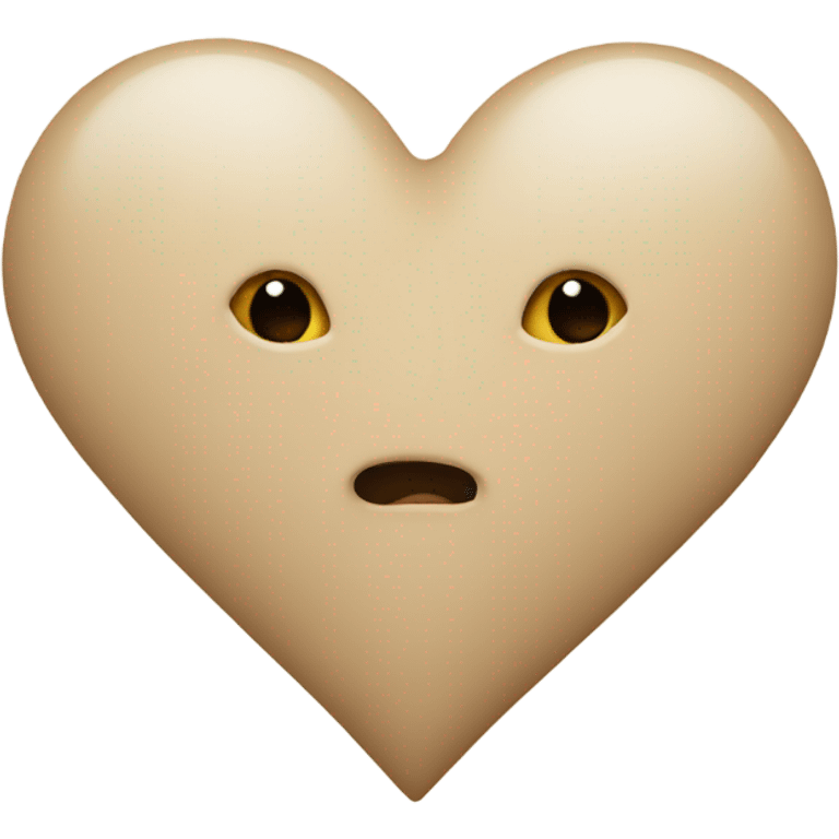 Beige heart  emoji