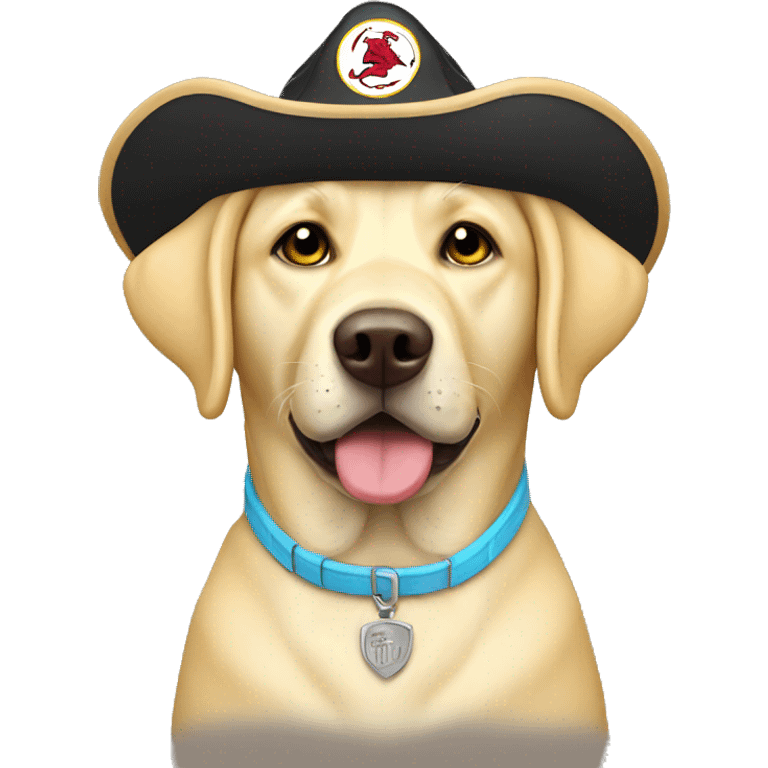 yellow lab with chiefs hat on emoji