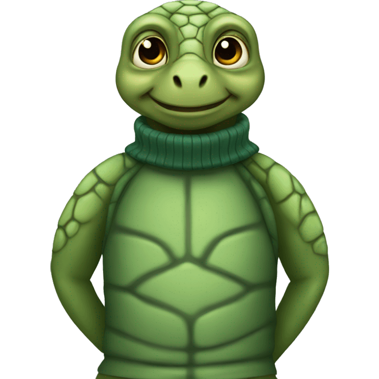 Turtle with turtleneck shirt  emoji