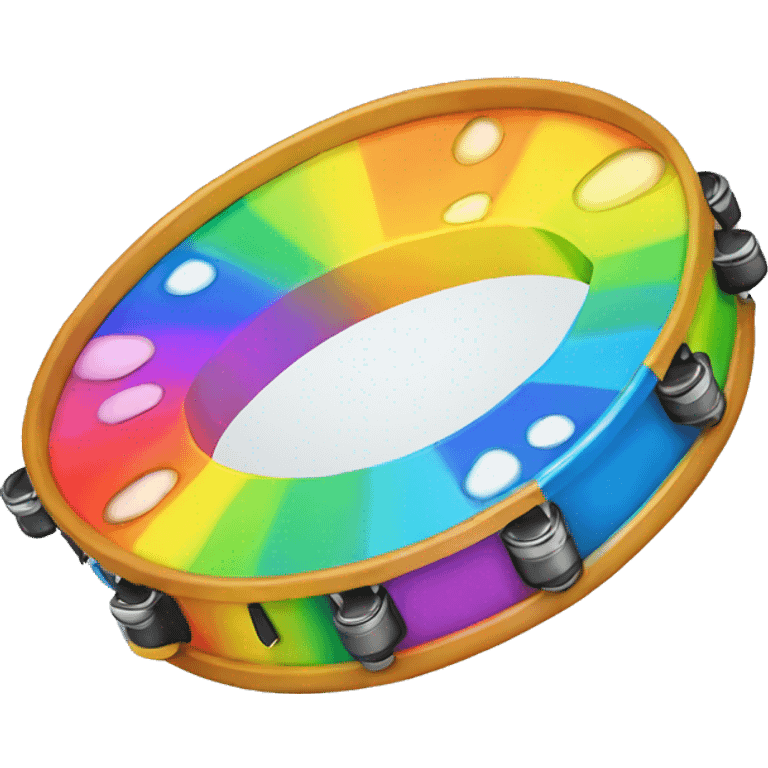 Rainbow tambourine  emoji