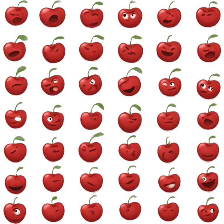 Different different cherry red emojis emoji