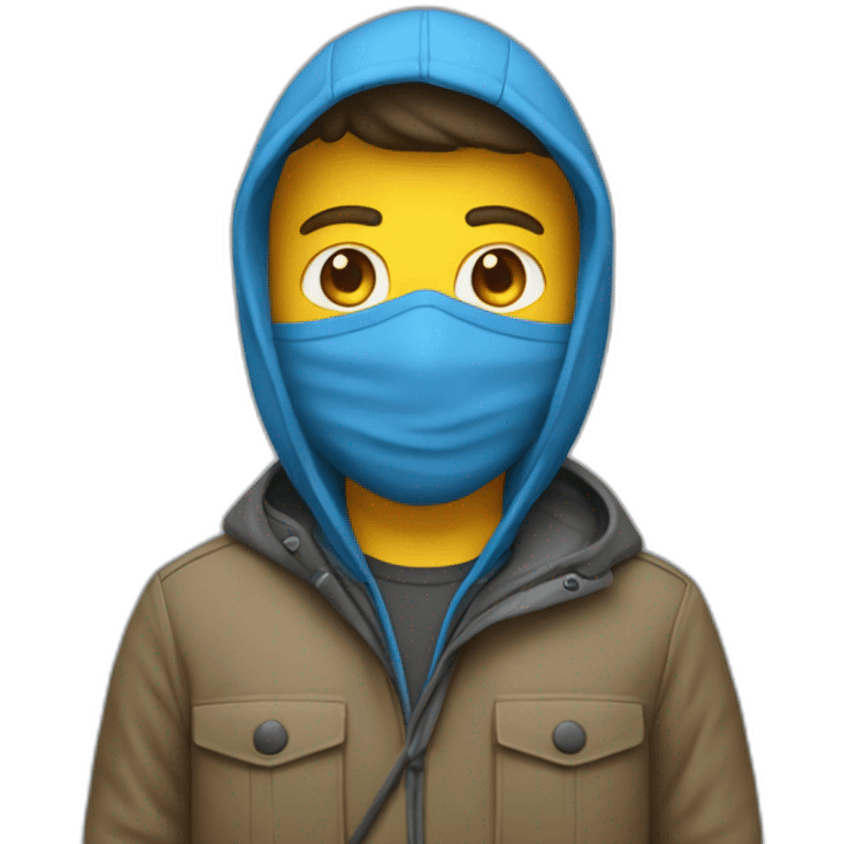 Un homme avec cagoule emoji