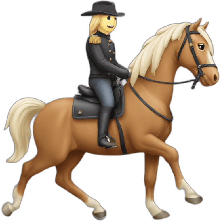 Cheval sur un autre cheval emoji