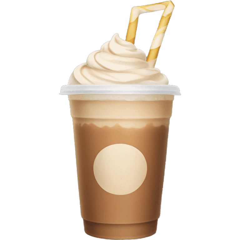 Aesthetic iced latte emoji