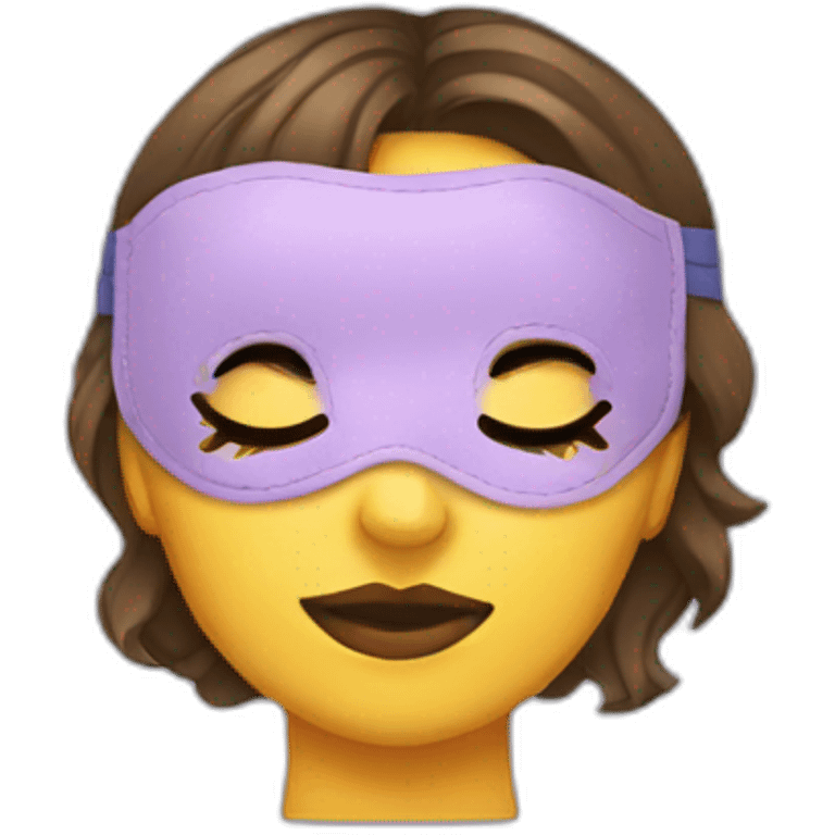 girl with sleeping mask emoji