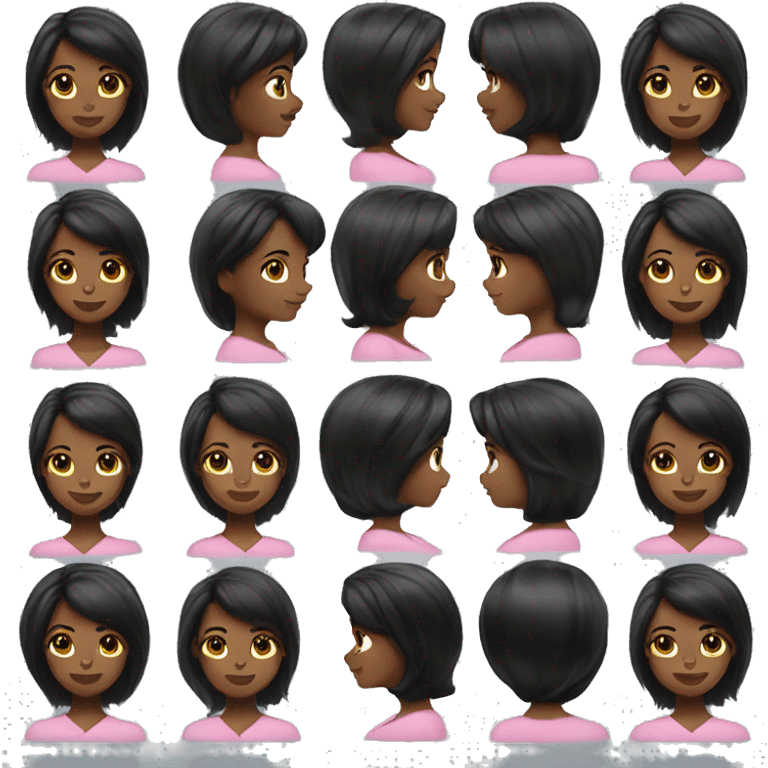 black hair skin care girl emoji