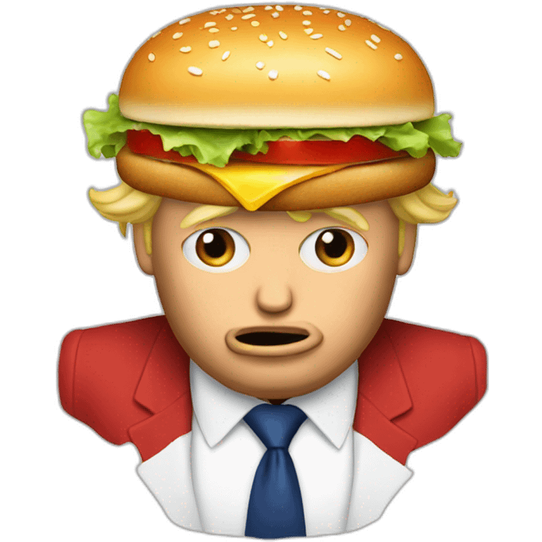 Donald-Trump-eating-a-hamburger emoji