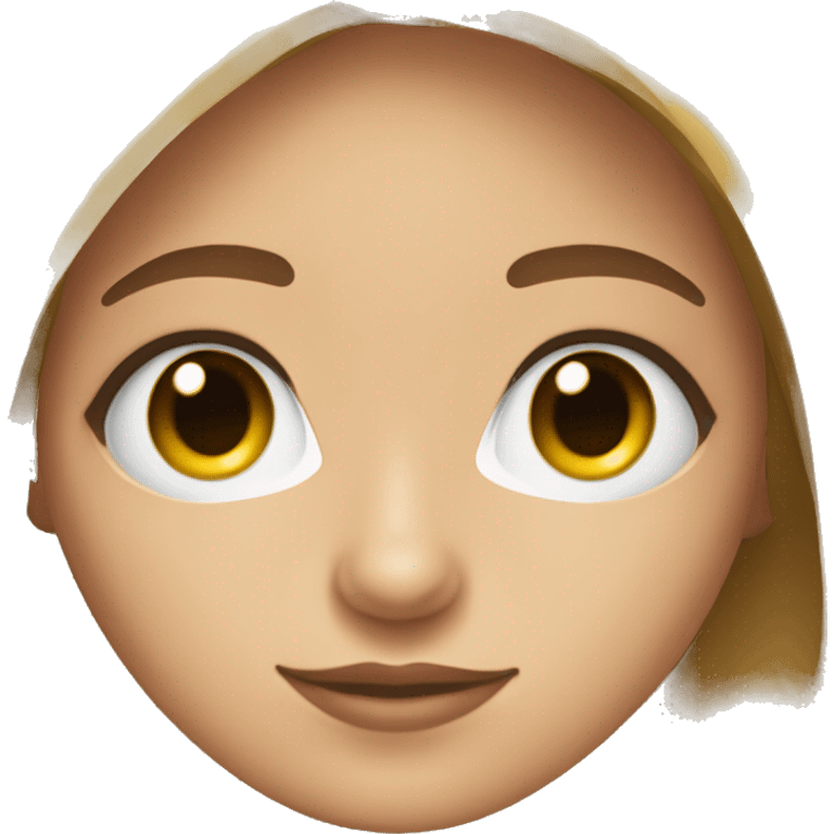 avatar de una chica blanca de ojos marrones y pelo negro corto bob emoji